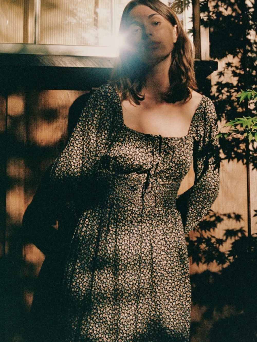 Altard State Floral Square-Neck Dress